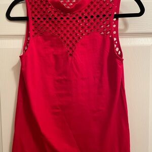 VENUS Vibrant red & stretchy w/gorgeous detail in front/back.NWOT XL